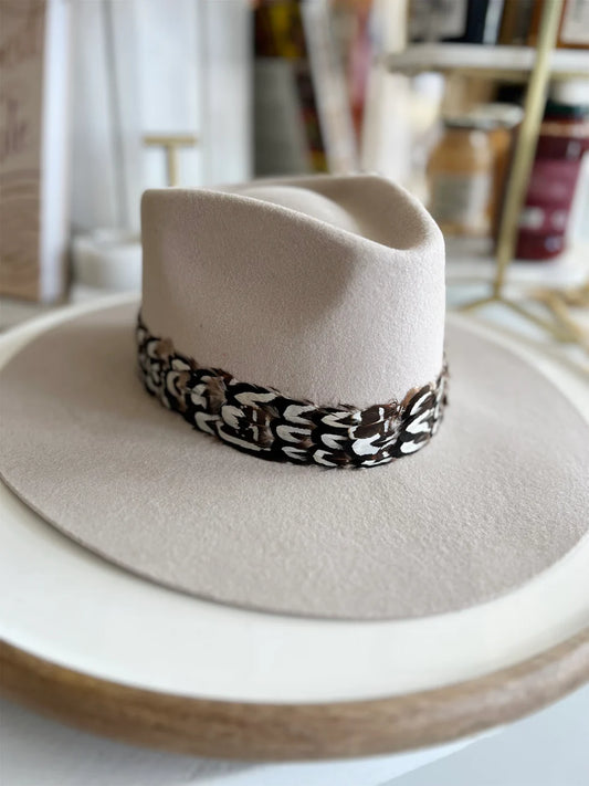 Baldiz Cream Suede Hat