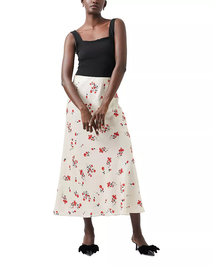 French Connection Floramour Ennis Satin Maxi Skirt