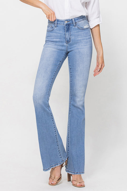 Vervet High Rise Flare Jeans in Just Fine