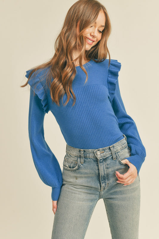 Blakely Ruffle Sweater