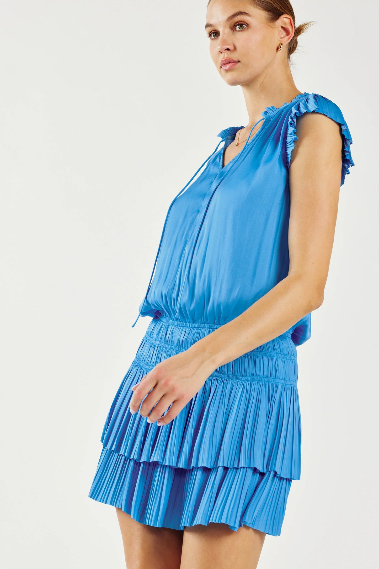 Stacey Pleated Mini Dress