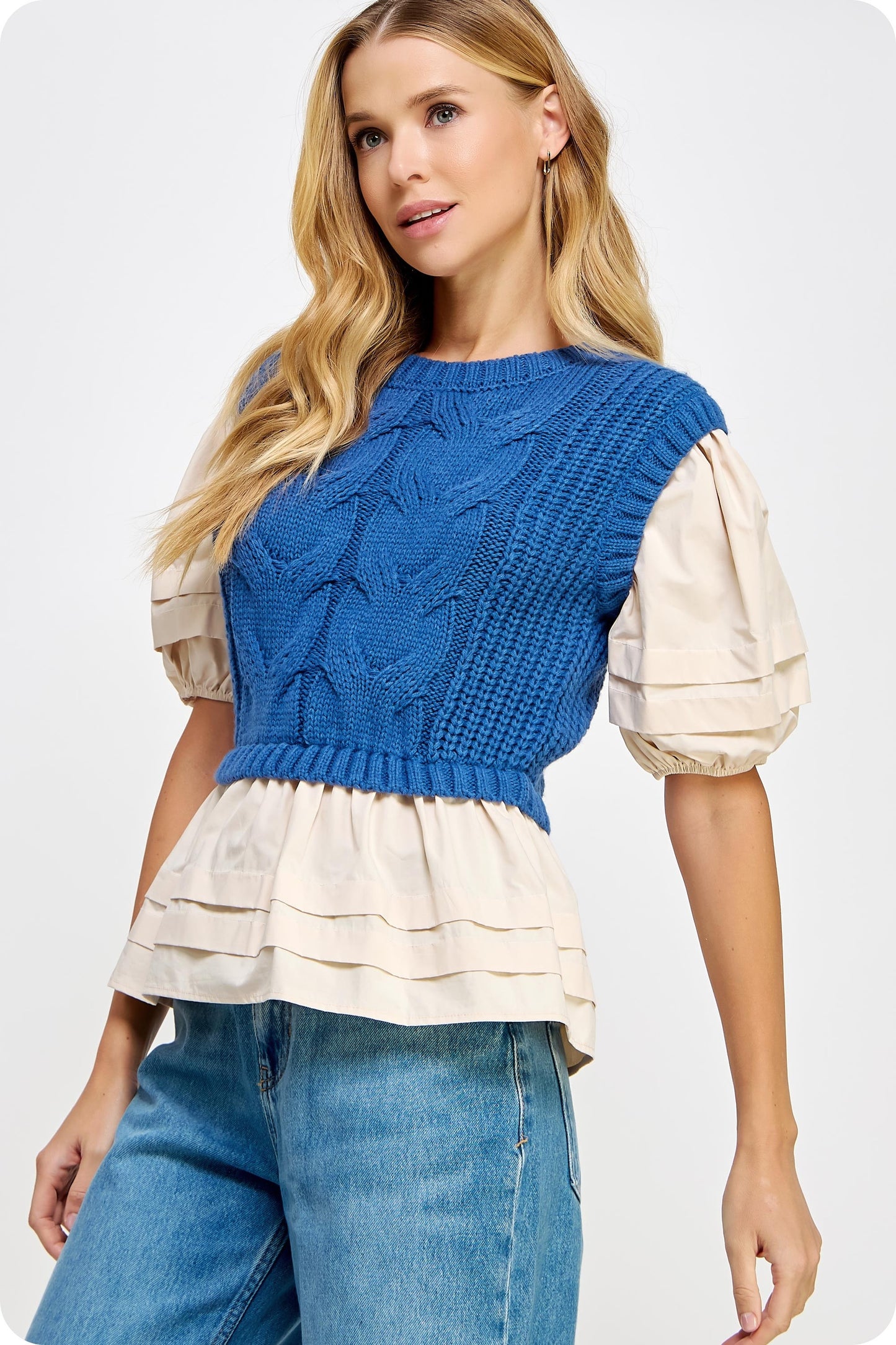 Lillian Cable Knit Top