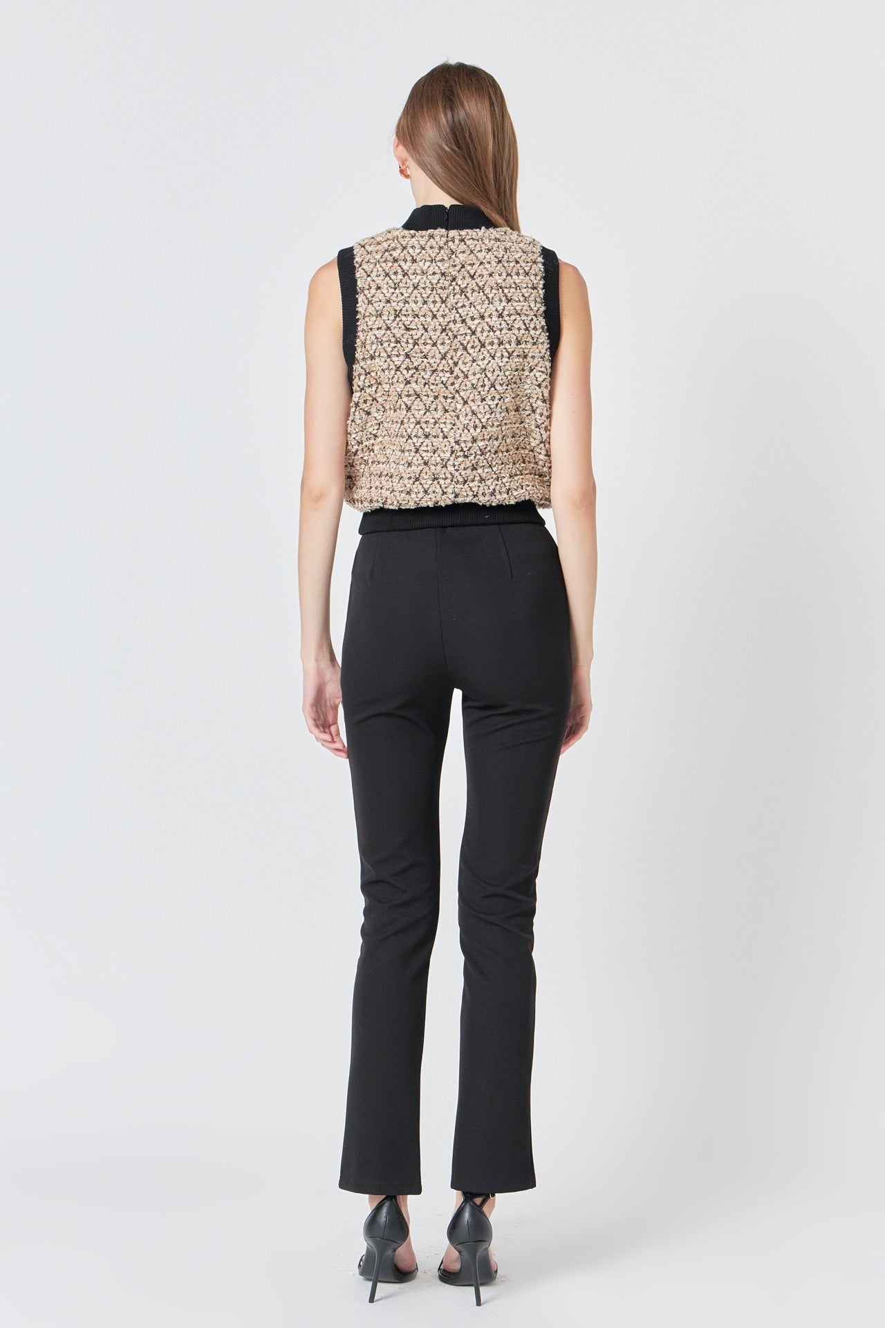 Dorthy Sequin Tweed Vest