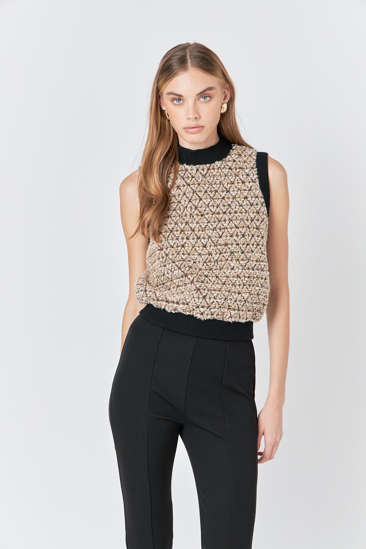 Dorthy Sequin Tweed Vest