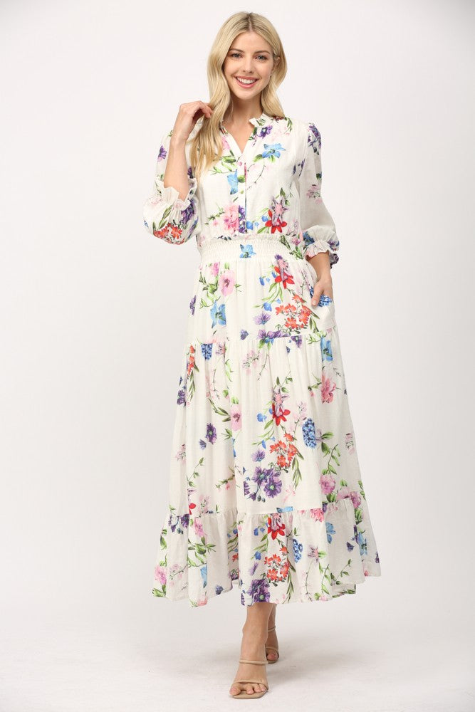 Rebecca Floral Midi Dress