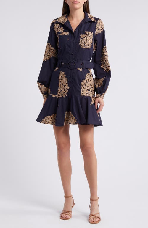 Ciebon Ina Long Sleeve Belted Shirt Dress