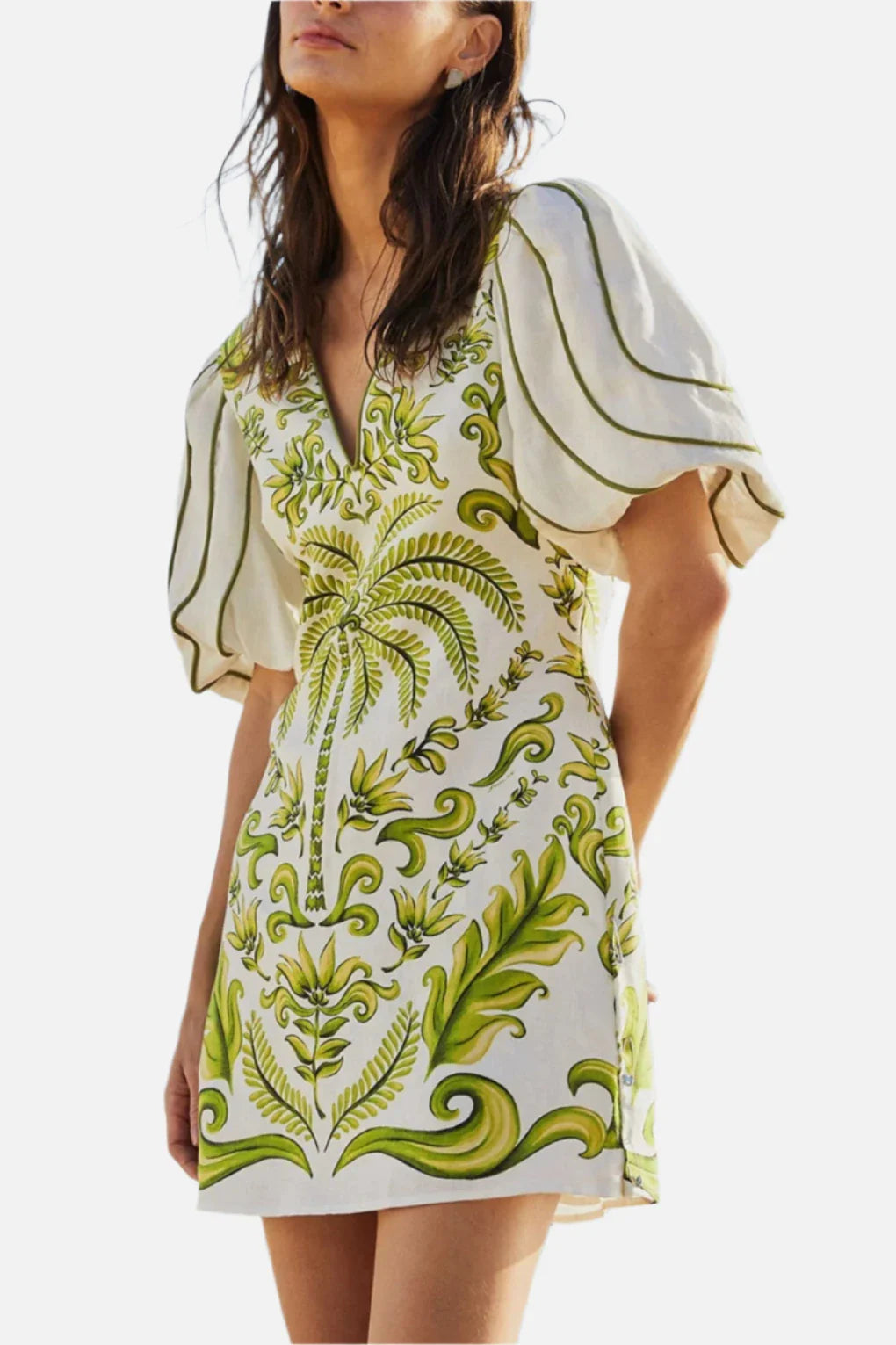 Farm Rio Milani V Neck Dress