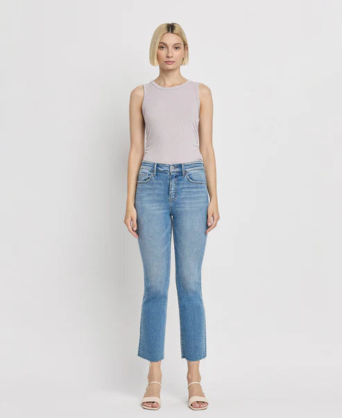 Vervet High Rise Crop Flare Jeans