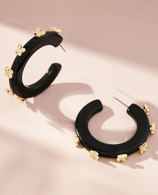 Smith & Co City Girl Butterfly Hoops