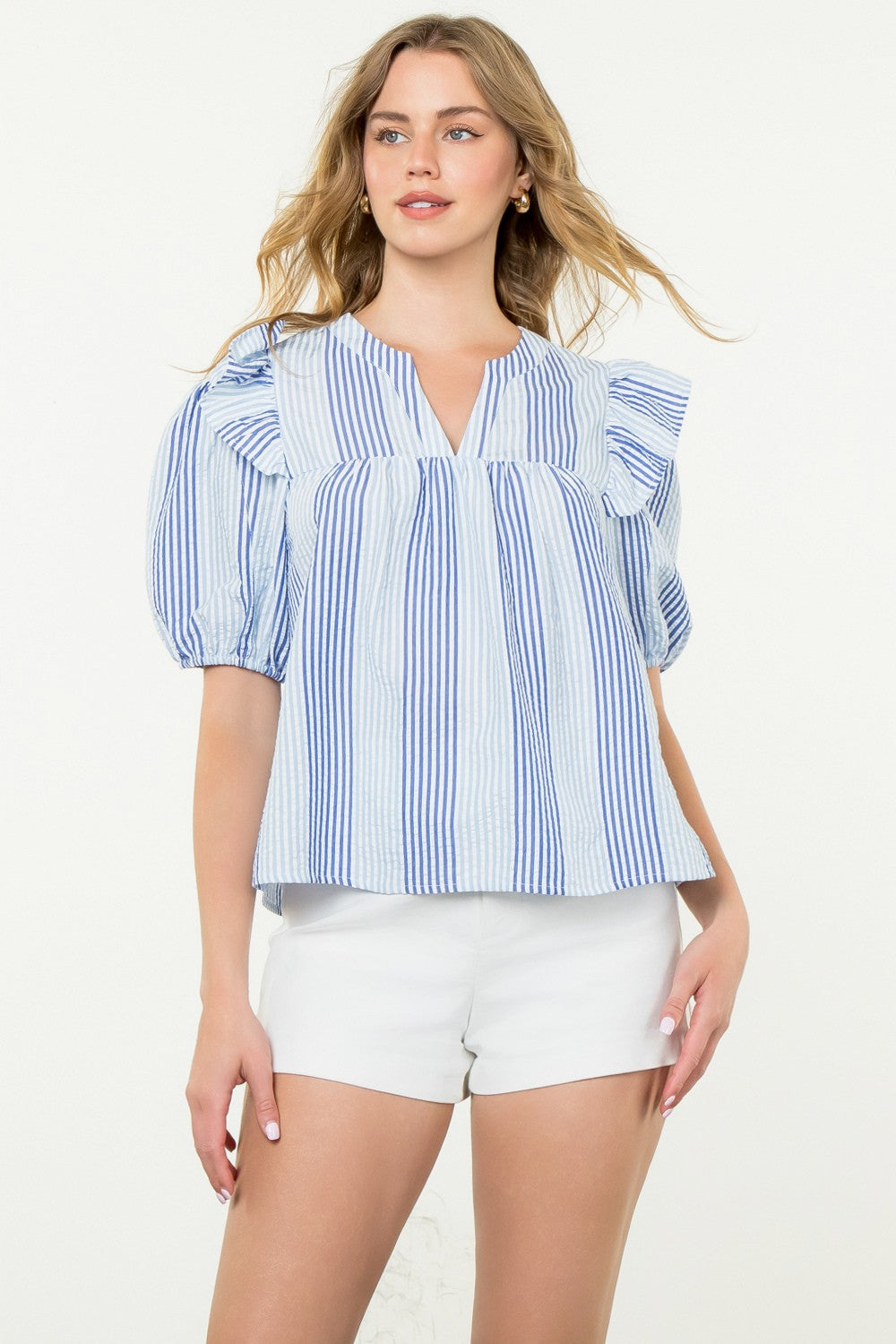 Faith Puff Sleeve Striped Top