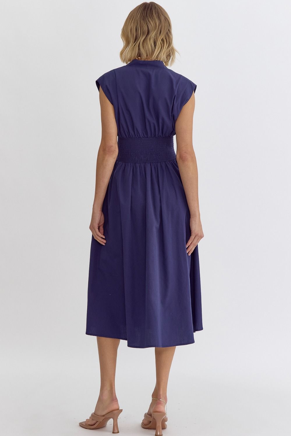 Cassie Zip-Up Midi Dress