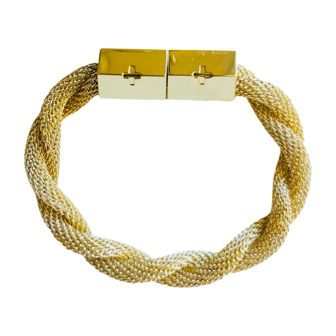Holst+Lee Classic Mesh Twist Bracelet in Gold and Two Tone